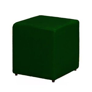 Puff Decorativo Dado Suede Verde - Dominic Decor
