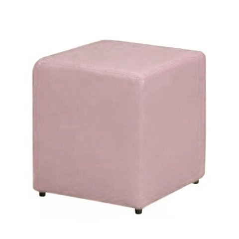 Puff Decorativo Dado Suede Rosa Bebe - Dominic Decor