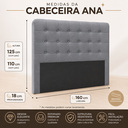 Ver imagem 2 de Cabeceira Cama Box King Ana 160 cm Estofada em Veludo com Frame