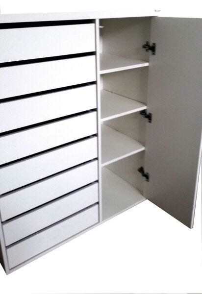 APARADOR BALCÃO 800/8 com PORTA CLICK GAVETEIRO CÔMODA CLOSET QUARTO SAPATEIRA ARMÁRIO COZINHA - 6