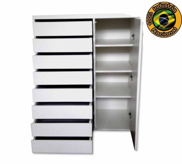 APARADOR BALCÃO 800/8 com PORTA CLICK GAVETEIRO CÔMODA CLOSET QUARTO SAPATEIRA ARMÁRIO COZINHA - 4