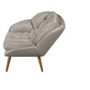 Ver imagem 2 de Poltrona Decorativa Flórida Em Tecido Suede Pés Madeira