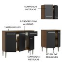 Ver imagem 5 de Armário de Cozinha Compacta 169cm Rustic/Preto Emilly Free Madesa 01