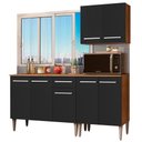 Ver imagem 3 de Armário de Cozinha Compacta 169cm Rustic/Preto Emilly Free Madesa 01