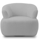 Ver imagem 3 de Kit Sofá 3 Lugares para Sala 198cm com 01 Poltrona Orgânica Florea M05 Bouclê Cinza - Lyam Decor