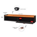 Ver imagem 2 de Rack Suspenso Sala Quarta com 1 Porta e Nicho Home Decor 1.20 - Rpm:preto/cinamomo