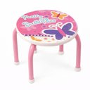Ver imagem 1 de Banqueta Infantil Cadeira Degrau Multiuso Estudos Lanche Quarto Penteadeira Meninas Rosa