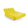 Sofá Cama Versátil 3 Lugares Império Reclinável Casal Pés de Alumínio Amarelo 374 - 9