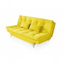 Ver imagem 7 de Sofá Cama Versátil 3 Lugares Império Reclinável Casal Pés de Alumínio Amarelo 374