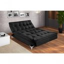 Ver imagem 2 de Sofá Cama Versátil 3 Lugares Império Reclinável Casal Pés de Alumínio Amarelo 374