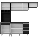 Ver imagem 3 de Cozinha Modulada Completa Andréia 240 Cm com Tampo Preto Ajl