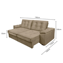 Ver imagem 3 de Sofá Retrátil e Reclinável 3 Lugares Molas Ensacadas 190cm Veludo Zurique