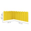Ver imagem 4 de Cabeceira Painel Cama Casal Box Nuvem Suede Sandy 140 cm:Amarelo