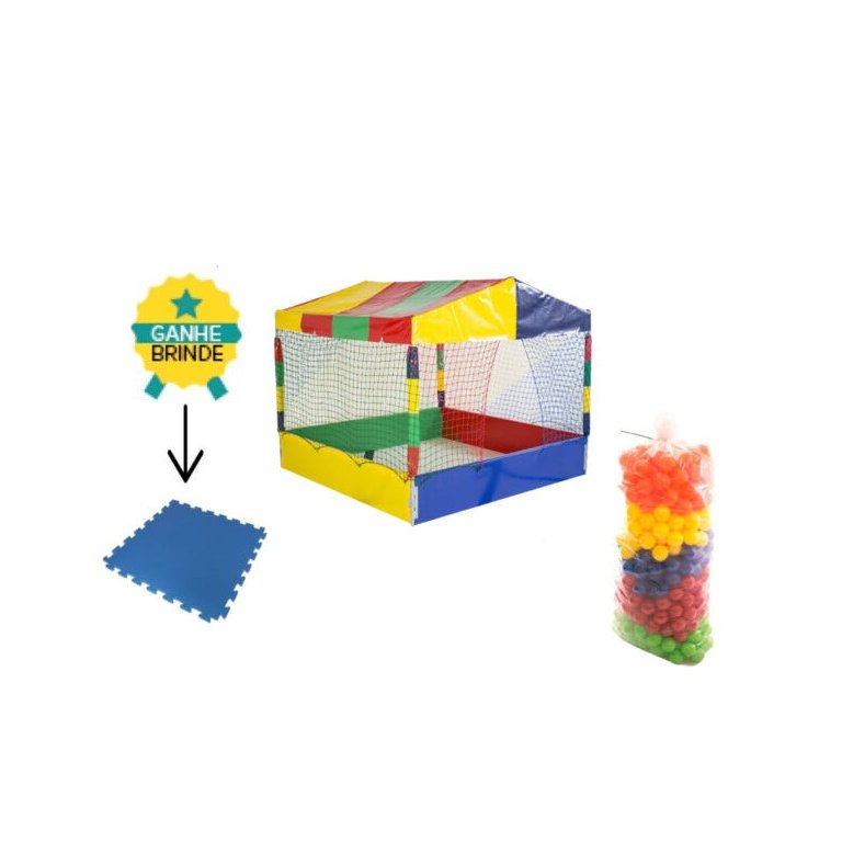 Kit Piscina de Bolinhas 2x2 + 2000 Bolinhas Coloridas 76mm