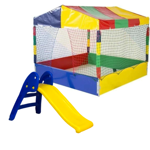 Kit Piscina de Bolinhas 2x2 + Escorregador Baby 2 Degraus