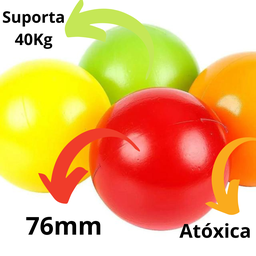 Kit Piscina de Bolinhas 1x1 + 500 Bolinhas Coloridas 76mm - 5 Kit Piscina de Bolinhas 1x1 + 500 Bolinhas Coloridas 76mm - 5