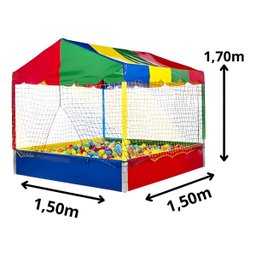Quarto Infantil Piscina de Bolinhas Completa Premium 1,5 X 1,5 Quarto Bebê - 3