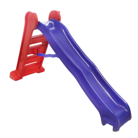 Escorregador Grande - 4 Degraus Azul com Vermelho