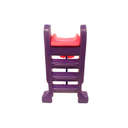 Ver imagem 2 de Escorregador Médio - Infantil 3 Degraus Rosa com Roxo