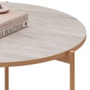 Ver imagem 5 de Mesa de Centro Redonda para Sala Pé Metal Nala D04 Quartzo - Mpozenato