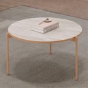 Ver imagem 2 de Mesa de Centro Redonda para Sala Pé Metal Nala D04 Quartzo - Mpozenato