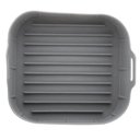 Ver mais imagens de Conjunto 2 Formas Quadradas de Silicone para Air Fryer Cinza 16x5,5cm Reutilizável Cozinha Assar