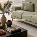 Ver imagem 2 de Sofá Milão 2 Lugares Fixo 159cm Verde Oliva Bouclê Casa Imperial