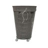 Kit de Cestos Aramados Possuindo Revestimento em Tecido Cinza - 3