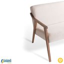 Ver imagem 5 de Namoradeira Flávia Base Nogueira Tecido Algodão Bege Mescla - Ease