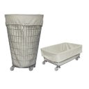Ver imagem 1 de Kit de Cestos Aramados Possuindo Revestimento em Tecido Linho