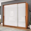 Ver imagem 1 de Guarda Roupa Casal com 3 Portas de Correr e 4 Gavetas 240828 Linha Porto Politorno Móveis