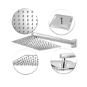 Ver imagem 2 de Ducha Chuveiro Quadrado 25x25 C/ Acabamento Registro Padrão Docol C31