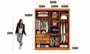 Ver imagem 4 de Guarda Roupa Solteiro MDF com Espelho 2 Portas 3 Gavetas Toronto Marrom/Cinamomo Fendi