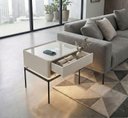 Ver imagem 5 de Mesa de Cabeceira Multifuncional Smart Tech: Carregador por Indução, LED e Gavetas Soft Close CT-15