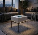 Ver imagem 3 de Mesa de Cabeceira Multifuncional Smart Tech: Carregador por Indução, LED e Gavetas Soft Close CT-15