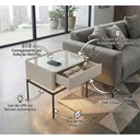 Ver imagem 7 de Mesa de Cabeceira Multifuncional Smart Tech: Carregador por Indução, LED e Gavetas Soft Close CT-15 