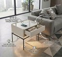 Ver imagem 7 de Mesa de Cabeceira Multifuncional Smart Tech: Carregador por Indução, LED e Gavetas Soft Close CT-15