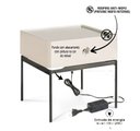 Ver mais imagens de Mesa de Cabeceira Multifuncional Smart Tech: Carregador por Indução, LED e Gavetas Soft Close CT-15