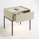 Ver imagem 6 de Mesa de Cabeceira Multifuncional Smart Tech: Carregador por Indução, LED e Gavetas Soft Close CT-15