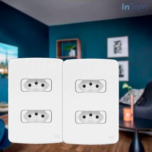 2 Conjuntos, 2 Tomadas 10 a - 4x2" Weg Branco Composé