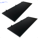 Ver imagem 2 de Kit 2 Prateleira Preta 80X30 + Suporte Flutuante Mdf Organizadora Decoração Cozinha Banheiro Sala