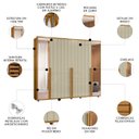 Ver imagem 3 de Guarda Roupa Casal 278cm 6 Portas 4 Espelhos Zac Opala/cumaru Z10 - Mpozenato