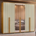 Ver mais imagens de Guarda Roupa Casal 278cm 6 Portas 4 Espelhos Zac Opala/cumaru Z10 - Mpozenato