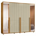 Ver imagem 1 de Guarda Roupa Casal 278cm 6 Portas 4 Espelhos Zac Opala/cumaru Z10 - Mpozenato