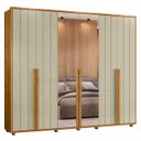 Ver imagem 7 de Guarda Roupa Casal 278cm 6 Portas 4 Espelhos Zac Opala/cumaru Z10 - Mpozenato