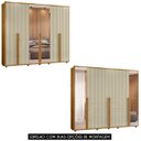 Ver imagem 6 de Guarda Roupa Casal 278cm 6 Portas 4 Espelhos Zac Opala/cumaru Z10 - Mpozenato