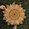 Mandala 3D em madeira em MDF - Modelo Anambé - Tamanho M 60cm - MDF cru 3mm cortado a laser - 2