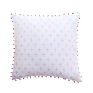 Capa de almofada VivaIN infantil cruz rosa