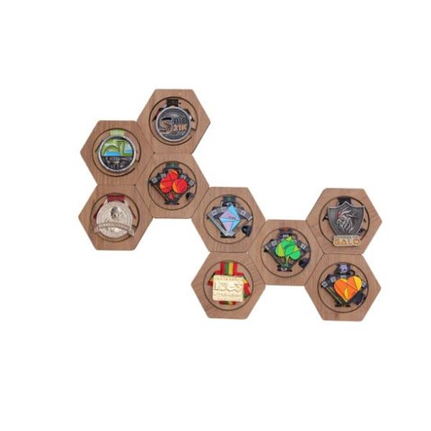 Porta Medalhas Sextavado - Kit com 9