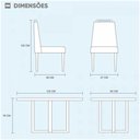 Ver imagem 4 de Conjunto Sala De Jantar 4 Lugares Cadeiras Linho Grafite